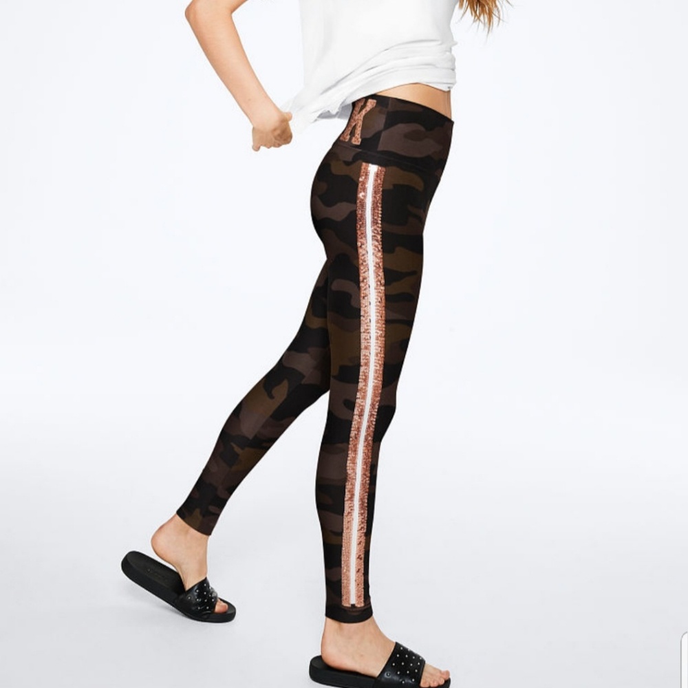 Vs pink camo legging bling